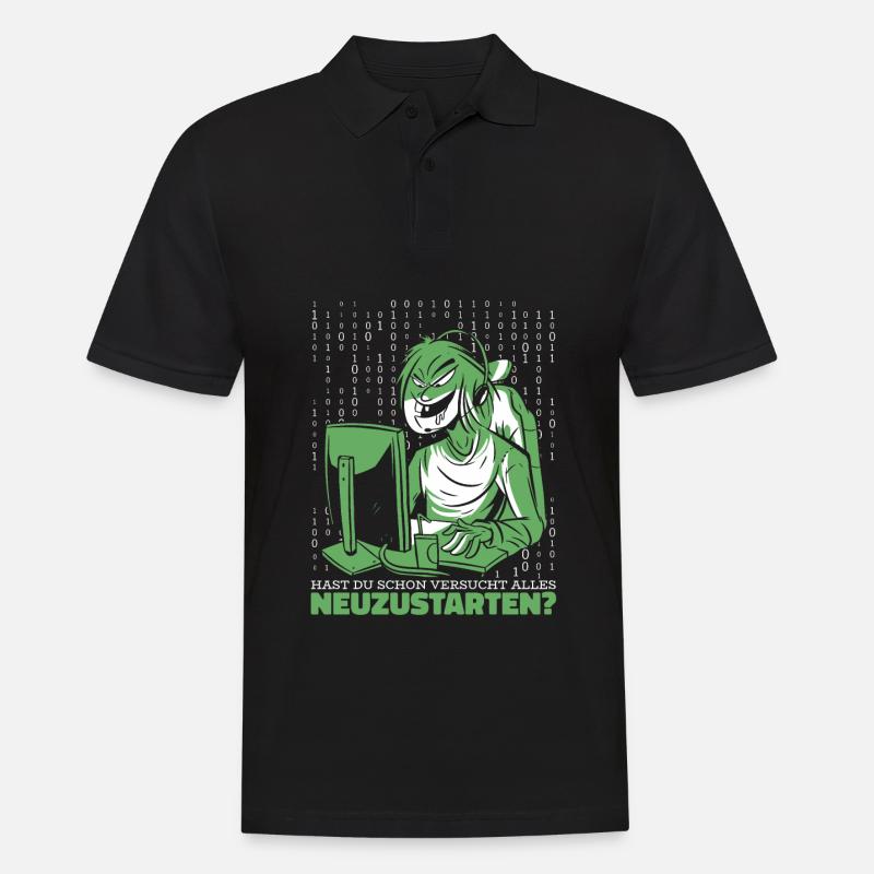 Entwickler Coder Programmierer Computer - Männer Poloshirt - Schwarz