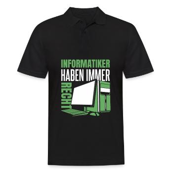 Entwickler Coder Programmierer Computer - Männer Poloshirt - Schwarz - Vorne - Kai (181cm)