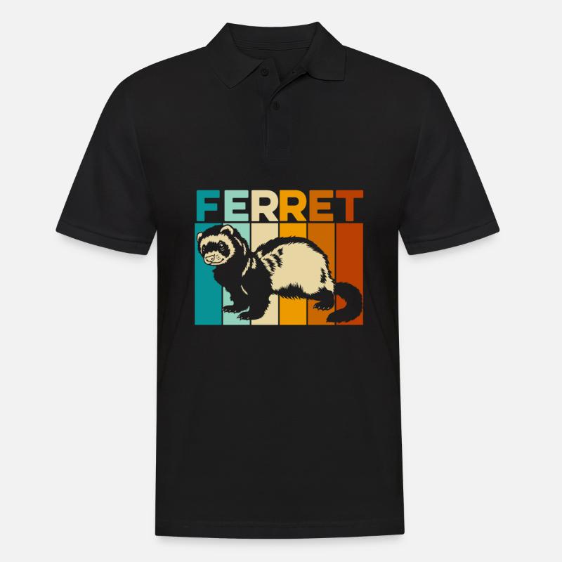 Frettchen Iltis - Männer Poloshirt - Schwarz