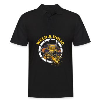 Welder Locksmith Humor - Men's Polo Shirt - black - Front - Kai (181cm)