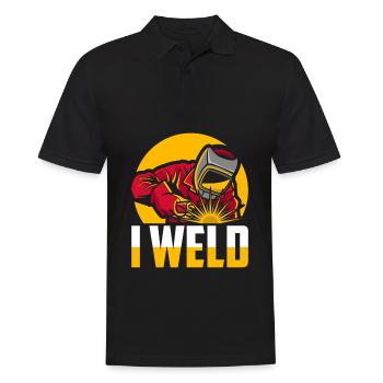 Welder Locksmith Humor - Men's Polo Shirt - black - Front - Kai (181cm)