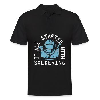Welder locksmith soldering - Men's Polo Shirt - black - Front - Kai (181cm)