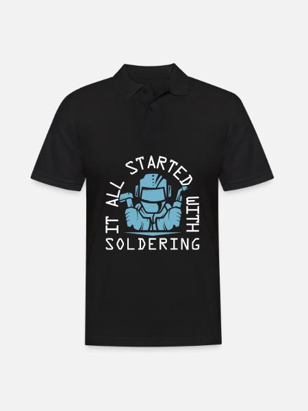 Welder locksmith soldering - Men's Polo Shirt - black