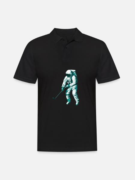 Golf Golfer Golfen - Männer Poloshirt - Schwarz