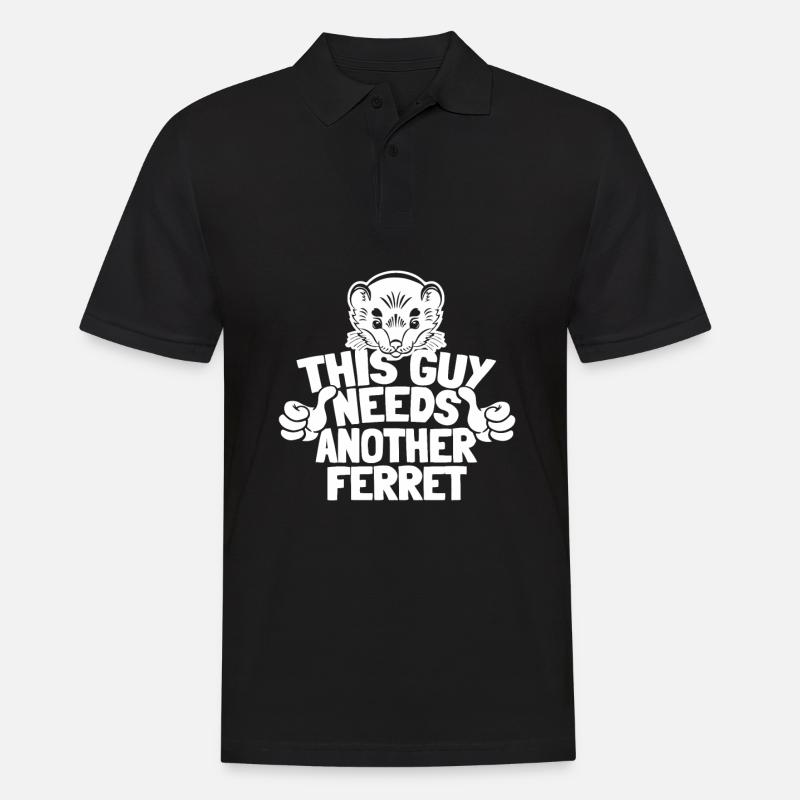 Frettchen Iltis - Männer Poloshirt - Schwarz