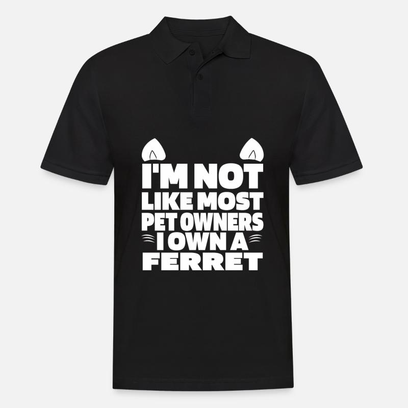 Frettchen Iltis - Männer Poloshirt - Schwarz