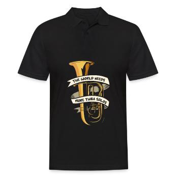 Tuba de procession de fanfare - Polo Homme - noir - Devant - Kai (181cm)