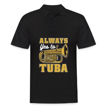 Fanfare procession tuba - Men's Polo Shirt - black - Front - Kai (181cm)