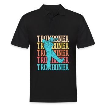 Spielmannszug Trombone Funny - Men's Polo Shirt - black - Front - Kai (181cm)