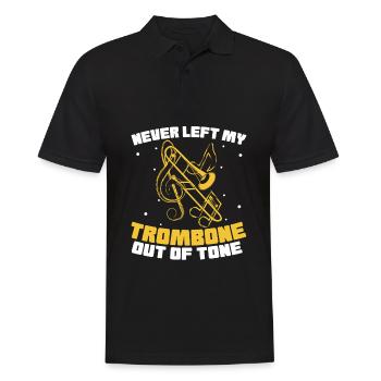 Spielmannszug Posaune Lustig - Männer Poloshirt - Schwarz - Vorne - Kai (181cm)