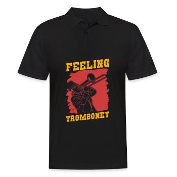 Spielmannszug Posaune Lustig - Männer Poloshirt - Schwarz - Vorne - Kai (181cm)