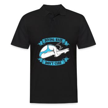 Diving Diving Funny - Men's Polo Shirt - black - Front - Kai (181cm)