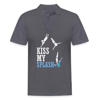 Diving Jumper Funny - Men's Polo Shirt - charcoal grey - Front - Nico (186cm)