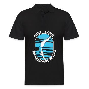 Plongeur Jumper Drôle - Polo Homme - noir - Devant - Kai (181cm)