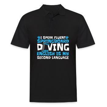 Diving Diving Funny - Men's Polo Shirt - black - Front - Kai (181cm)