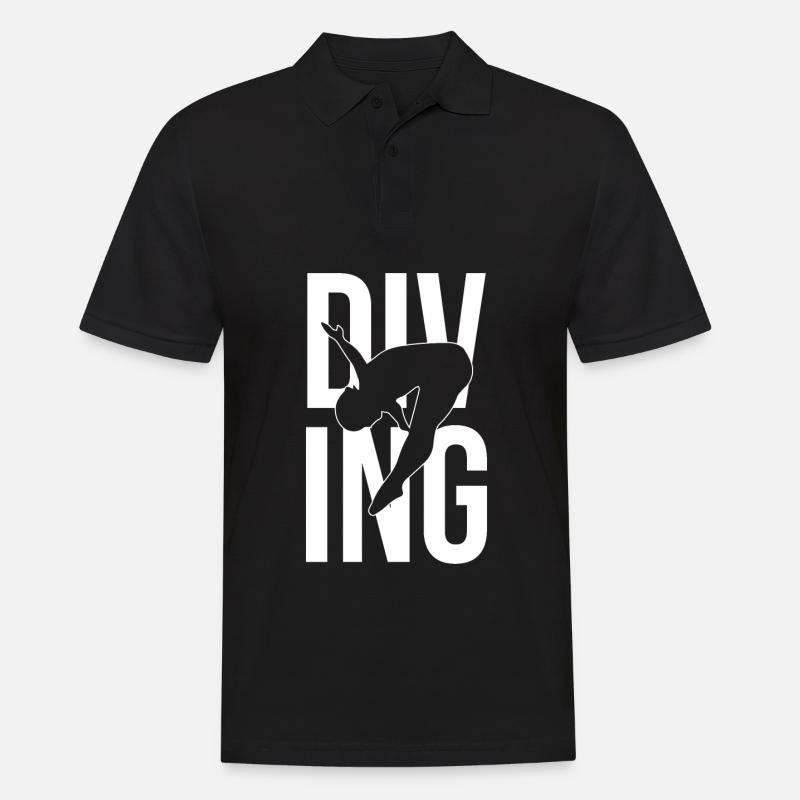 Turmspringen Turmspringer - Männer Poloshirt - Schwarz