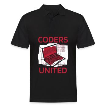 Développeur Coder Programmeur Ordinateur portable - Polo Homme - noir - Devant - Kai (181cm)