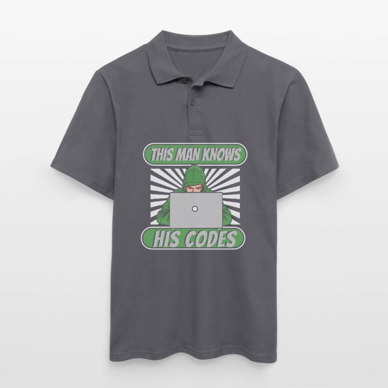Developer Coder Programmer Man Men's Polo Shirt