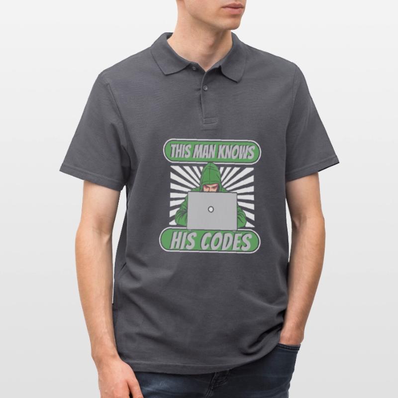 Developer Coder Programmer Man Men's Polo Shirt