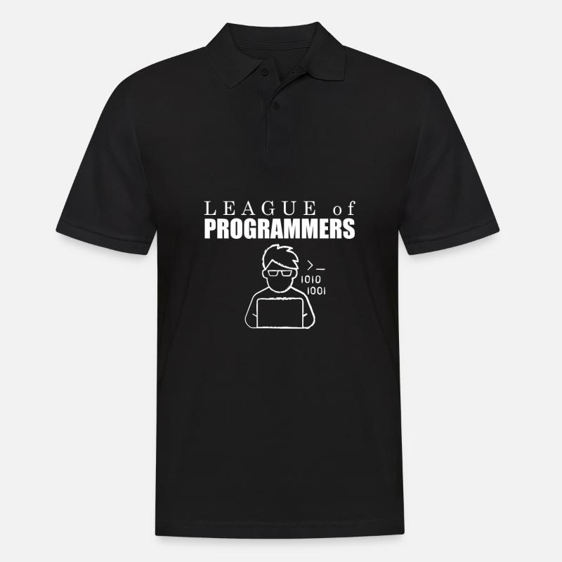 Developer Coder Programmer League - Polo Homme - noir