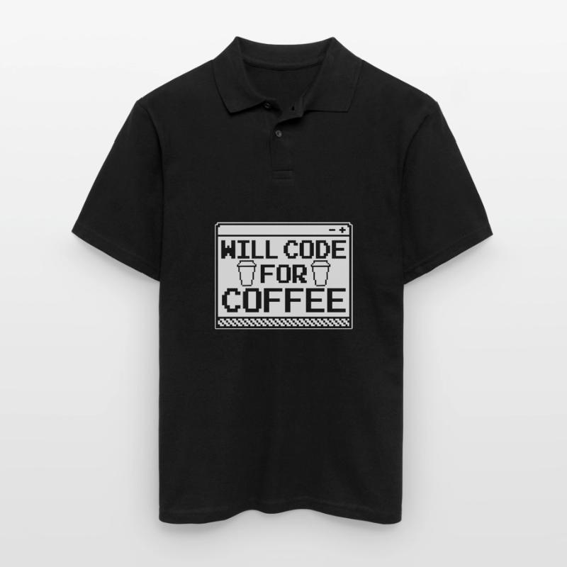 Entwickler Coder Programmierer Kaffee Männer Poloshirt