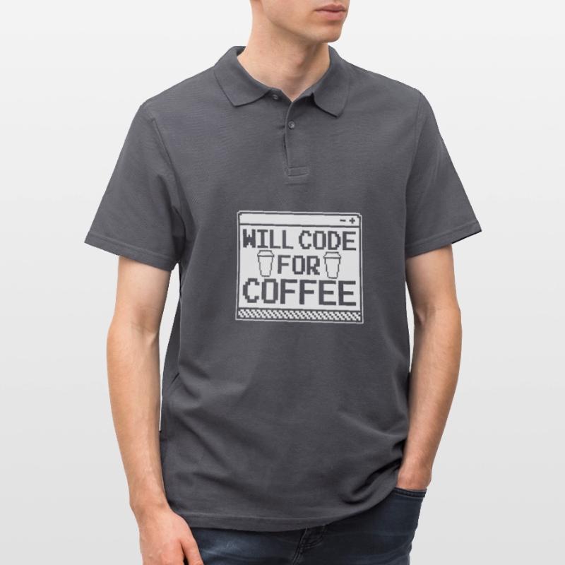 Entwickler Coder Programmierer Kaffee Männer Poloshirt