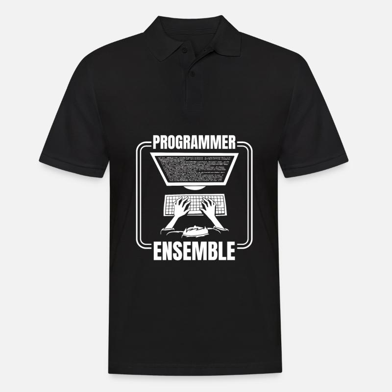 Entwickler Coder Programmierer Computer - Männer Poloshirt - Schwarz