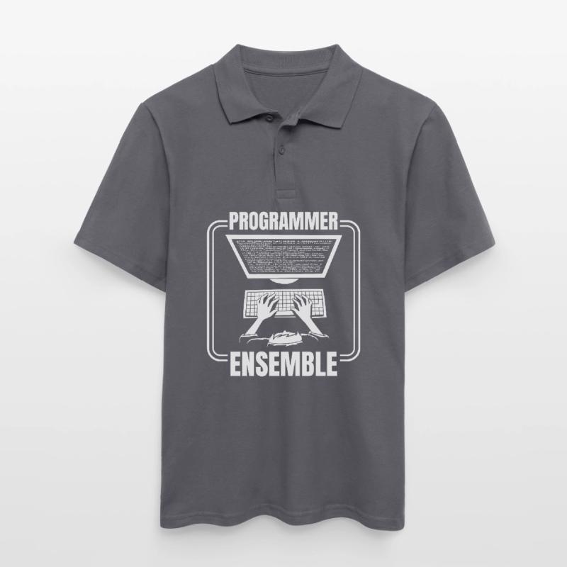 Entwickler Coder Programmierer Computer Männer Poloshirt