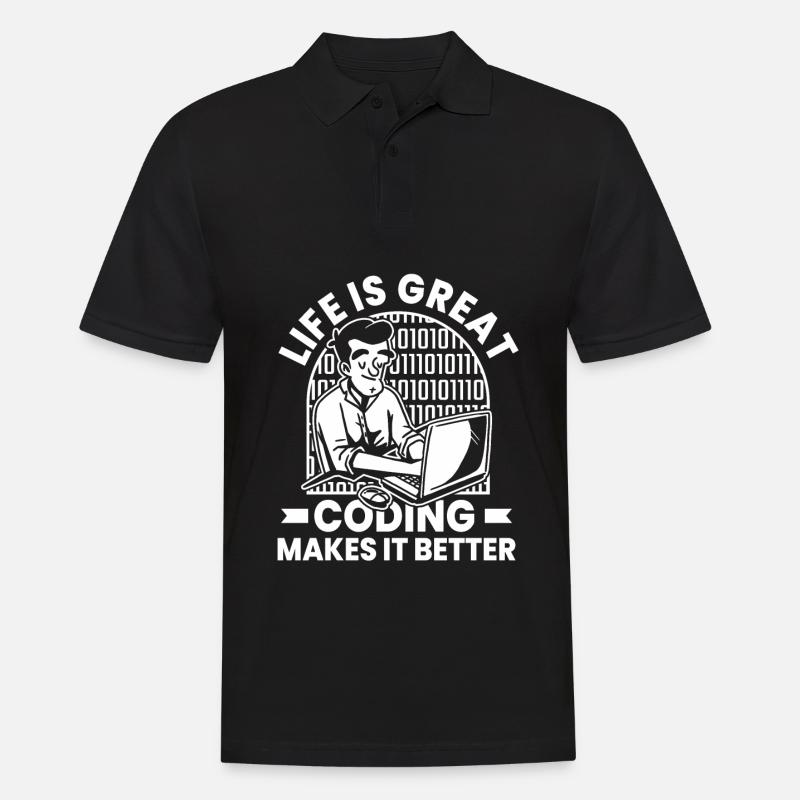 Développeur Coder Programmeur Humour - Polo Homme - noir