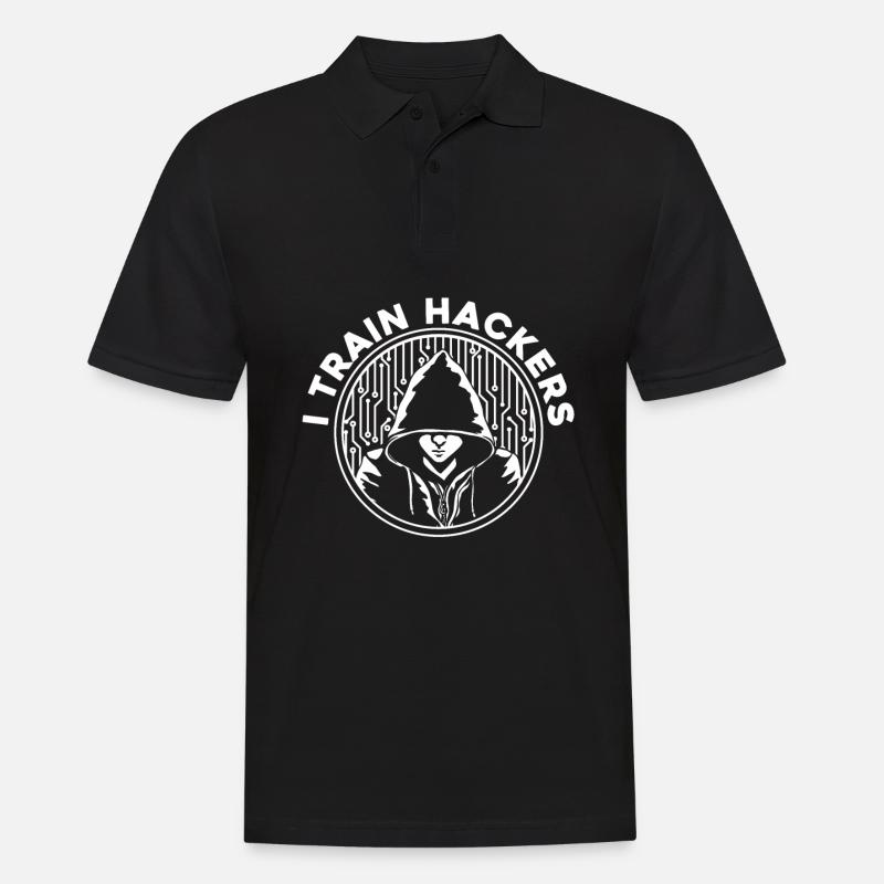 Entwickler Coder Programmierer Hacker - Männer Poloshirt - Schwarz