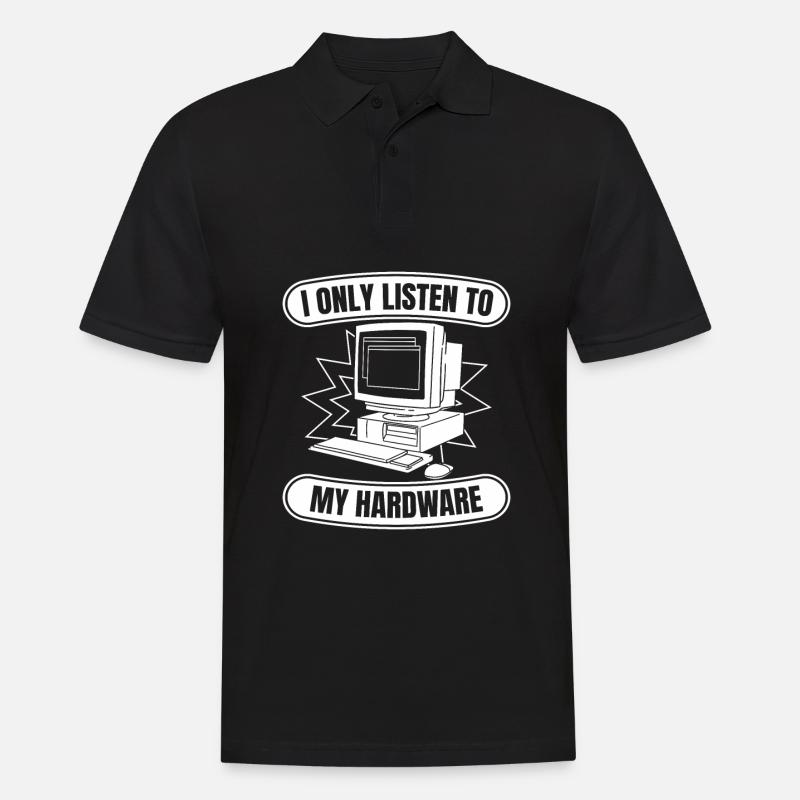 Entwickler Coder Programmierer Hardware - Männer Poloshirt - Schwarz