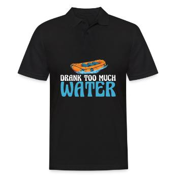 Rafting Lustig Wildwasser Rafting - Männer Poloshirt - Schwarz - Vorne - Kai (181cm)