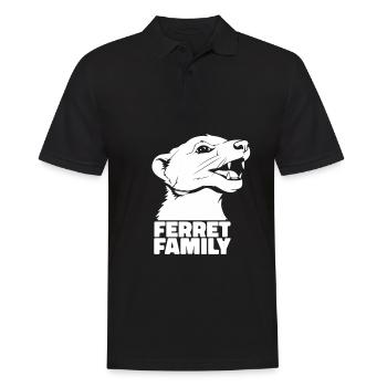 Frettchen Iltis Familie - Männer Poloshirt - Schwarz - Vorne - Kai (181cm)