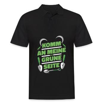 Hobbygärtner Garten Sichel - Männer Poloshirt - Schwarz - Vorne - Kai (181cm)