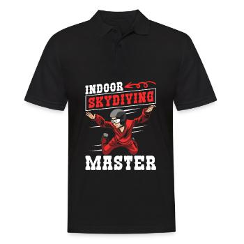 Indoor Skydiving Master - Men's Polo Shirt - black - Front - Kai (181cm)