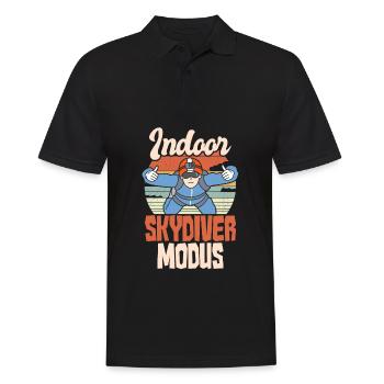 Indoor Skydiving Indoor Fallschirmspringen - Männer Poloshirt - Schwarz - Vorne - Kai (181cm)