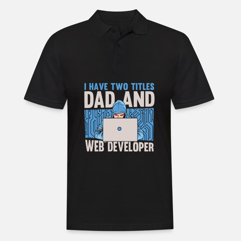 Web Entwickler Webdeveloper Vater - Männer Poloshirt - Schwarz