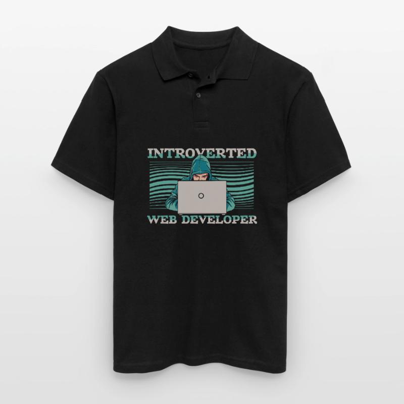 Web Developer Web Developer Introverts Men's Polo Shirt