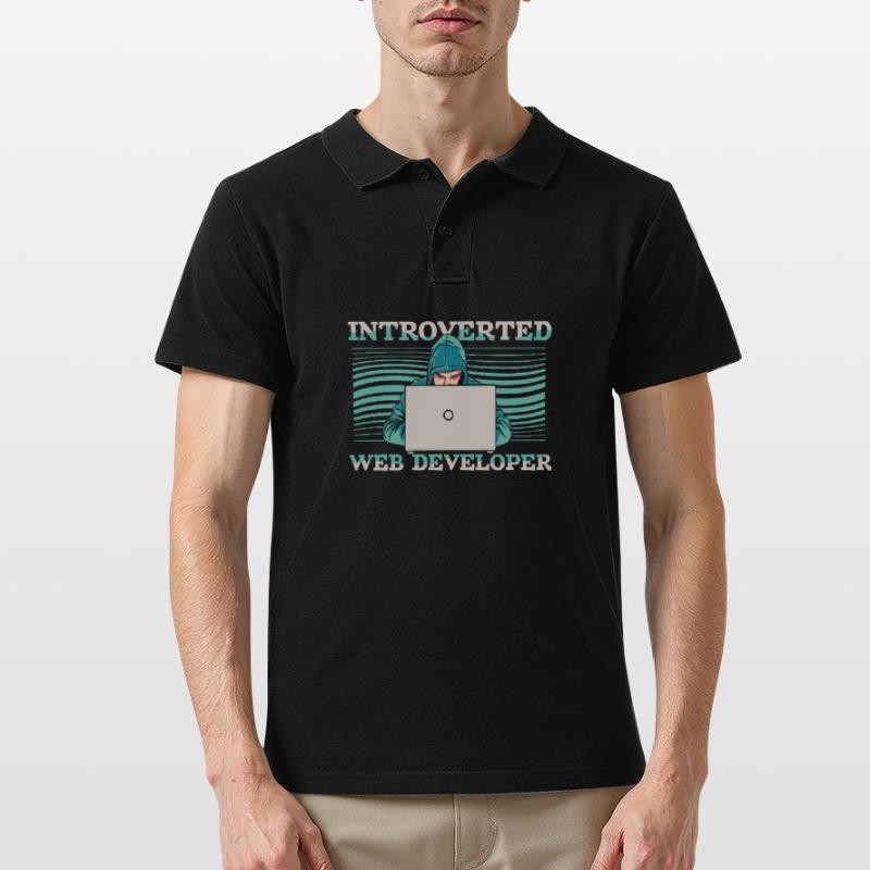 Web Developer Web Developer Introverts Men's Polo Shirt