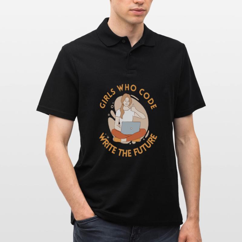Developer Coder Programmer Girl Men's Polo Shirt