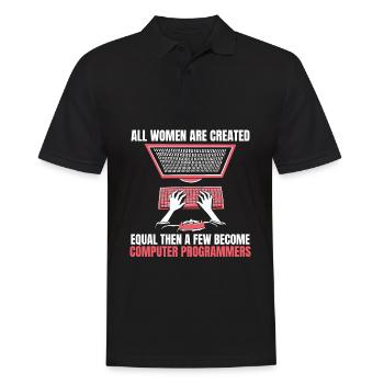 Entwickler Coder Programmierer Computer - Männer Poloshirt - Schwarz - Vorne - Kai (181cm)