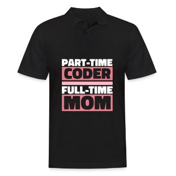 Développeur Coder Programmeur Mère - Polo Homme - noir - Devant - Kai (181cm)