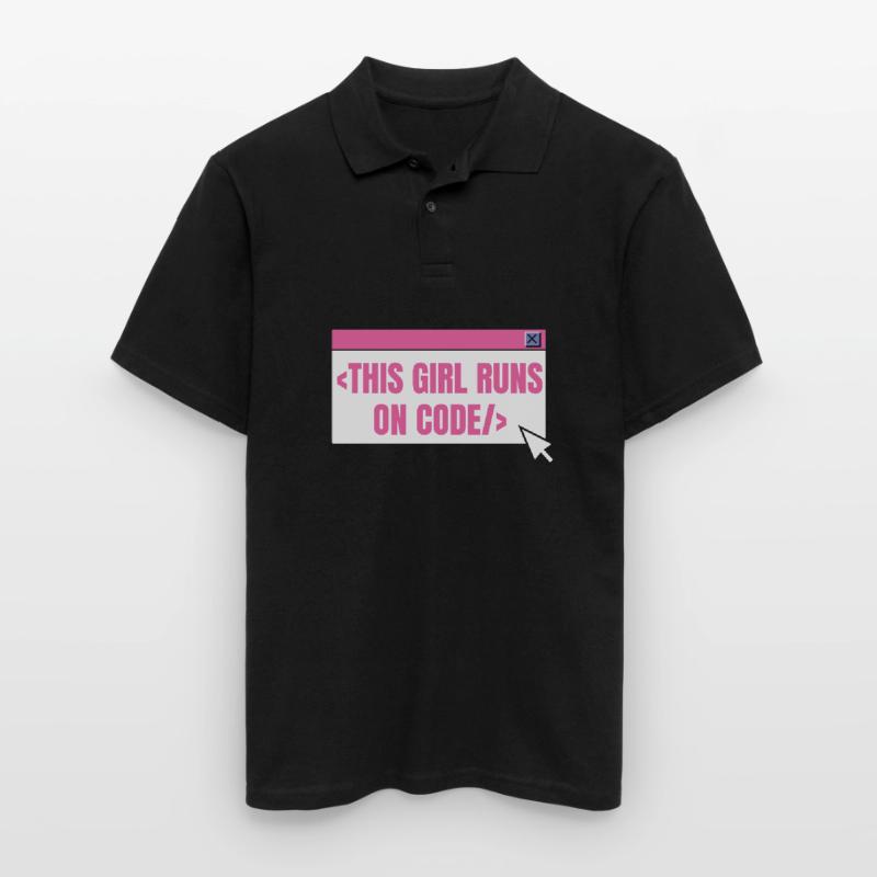Developer Coder Programmer Girl Men's Polo Shirt