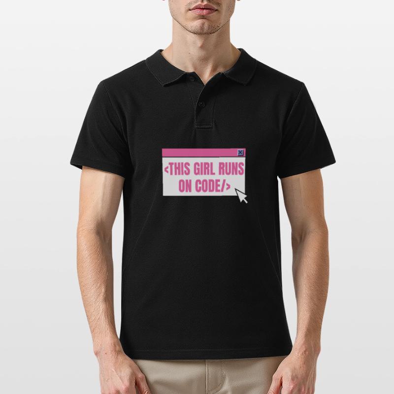 Developer Coder Programmer Girl Men's Polo Shirt