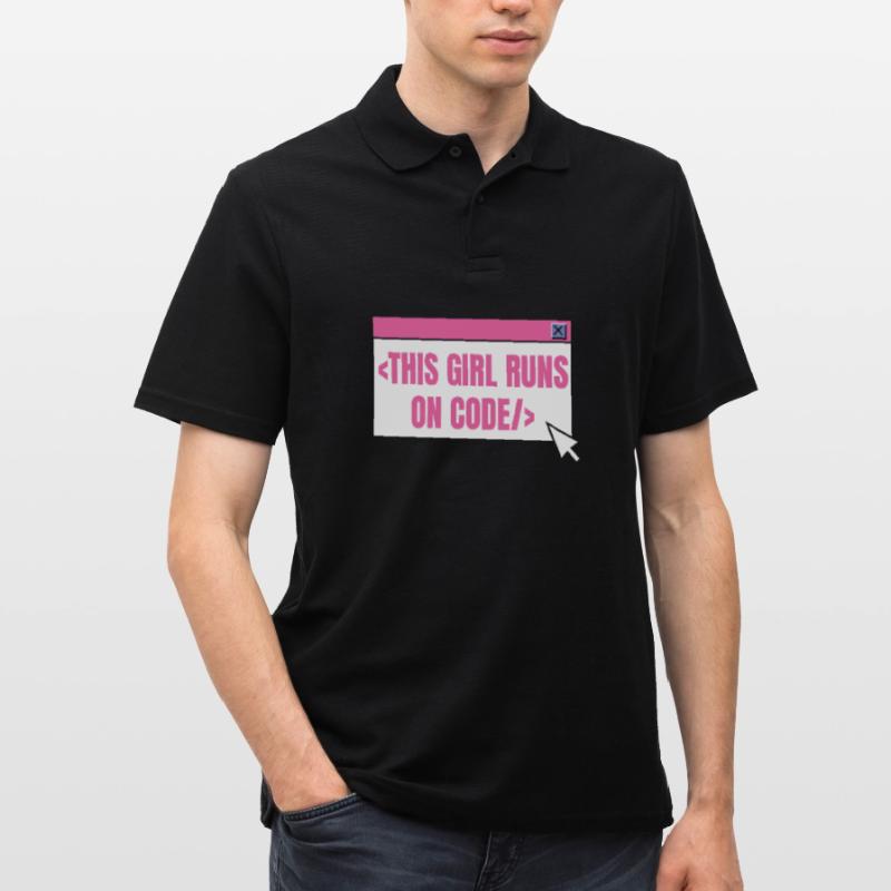 Developer Coder Programmer Girl Men's Polo Shirt