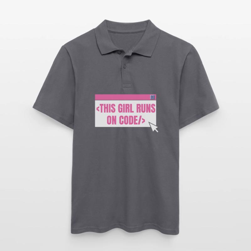 Developer Coder Programmer Girl Men's Polo Shirt