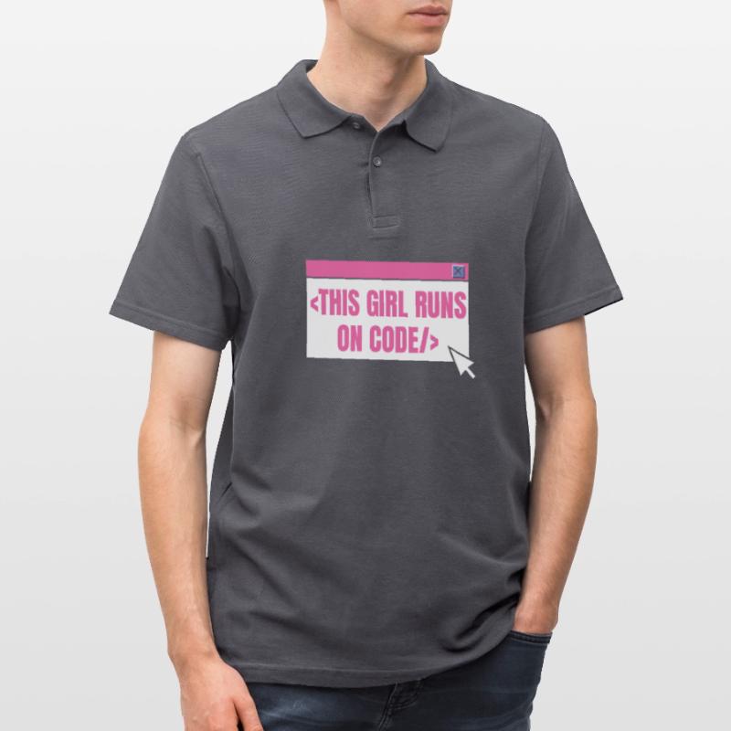 Developer Coder Programmer Girl Men's Polo Shirt
