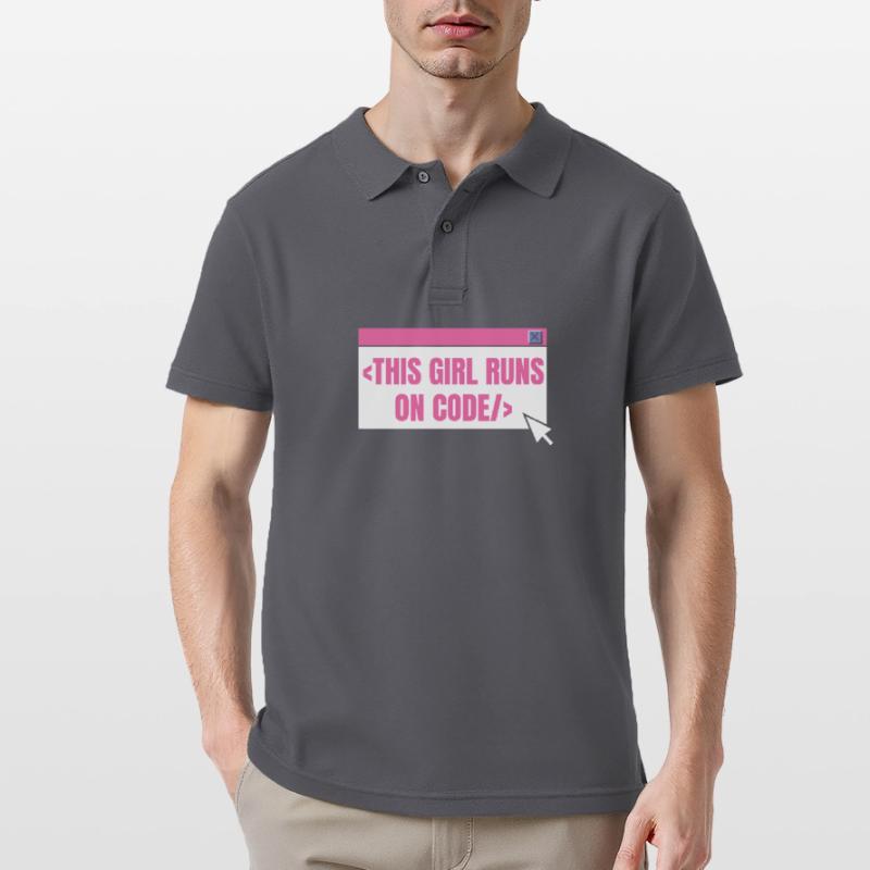 Developer Coder Programmer Girl Men's Polo Shirt
