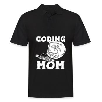 Développeur Coder Programmeur Mère - Polo Homme - noir - Devant - Kai (181cm)