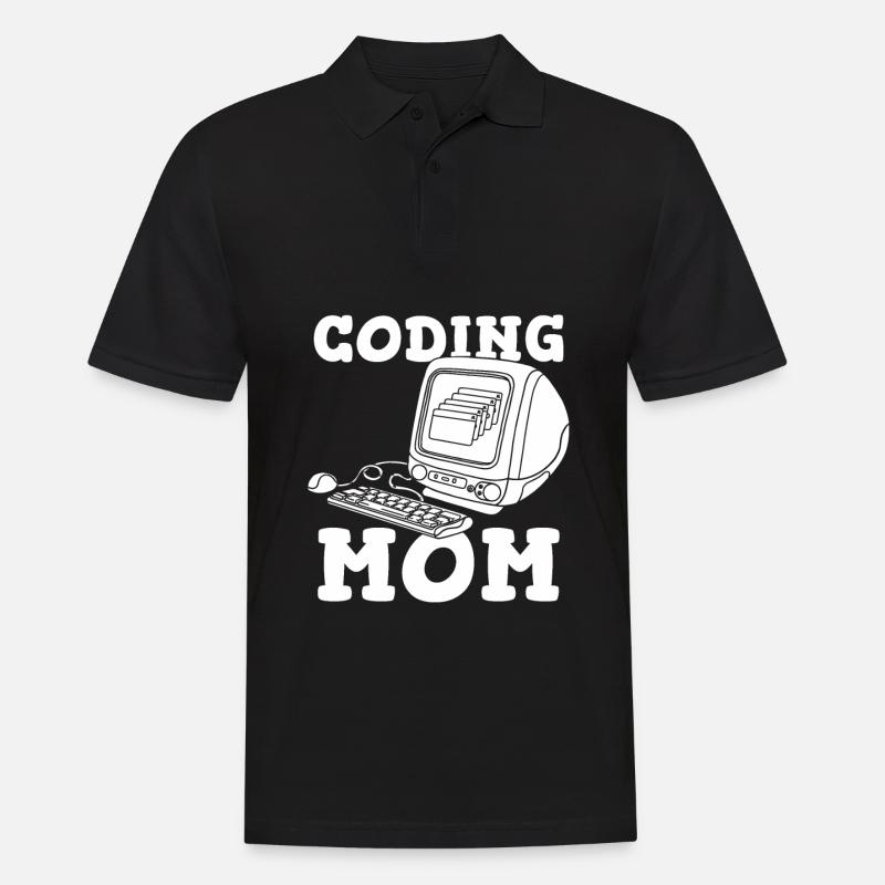 Entwickler Coder Programmierer Mutter - Männer Poloshirt - Schwarz